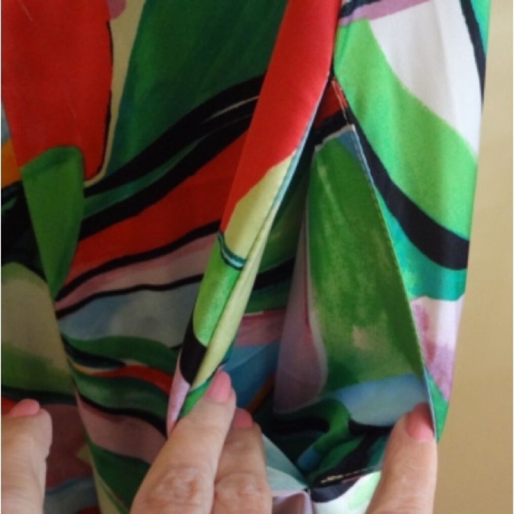 Nicole Miller | Vibrant Multicolor Maxi Dress with pockets XS - Picture 5 of 8